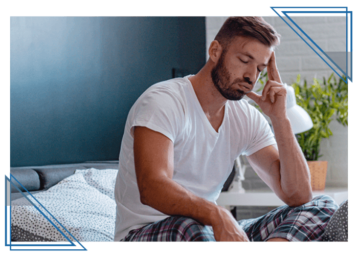 tired man after bad night's sleep