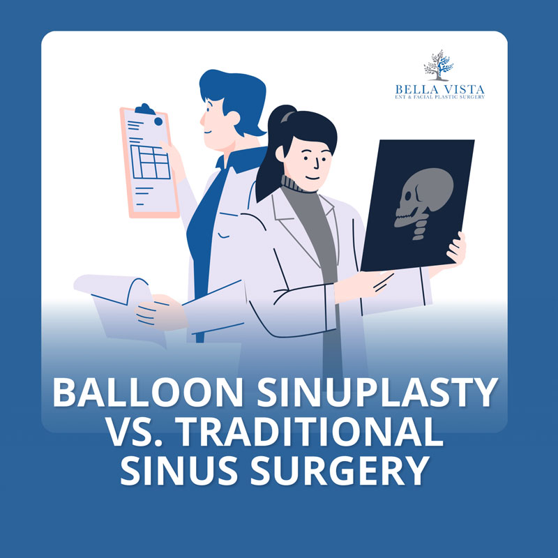 Doctors comparing balloon vs traditional sinus surgery