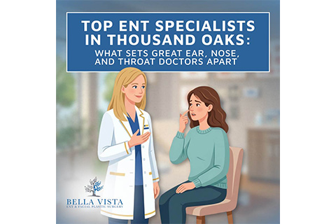 ENT specialist consulting patient