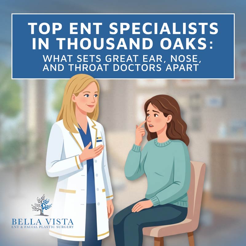 ENT specialist consulting patient